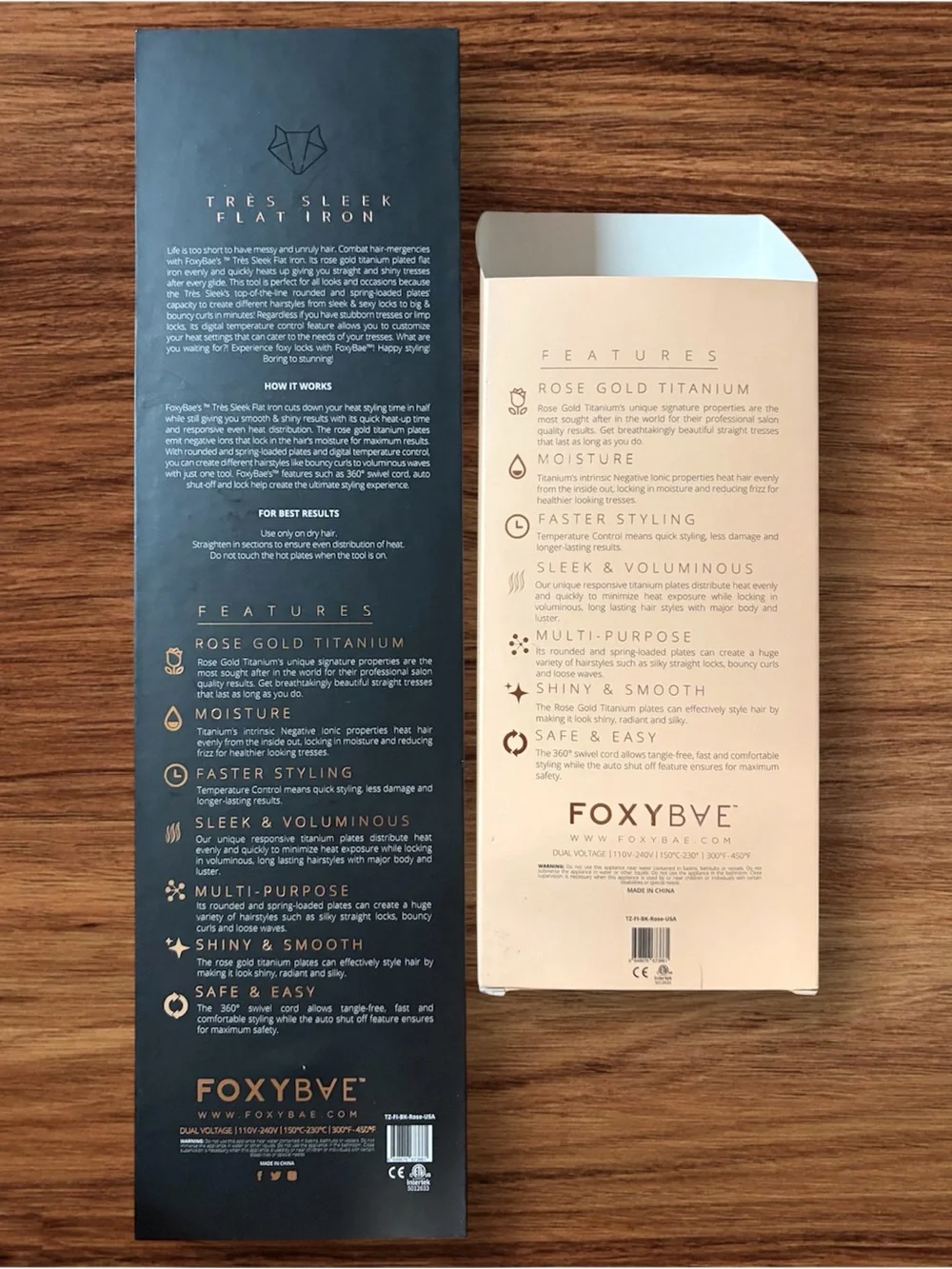 FoxyBae  Très Sleek Rose Gold Flat Iron
